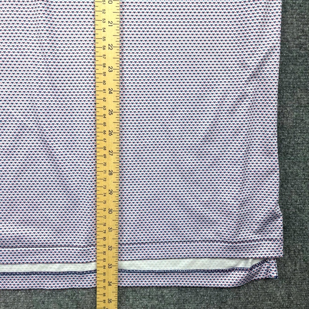 Peter Millar Summer Comfort Men 2XL Polo Shirt Caves Valley Geometric AOP - Picture 5 of 8